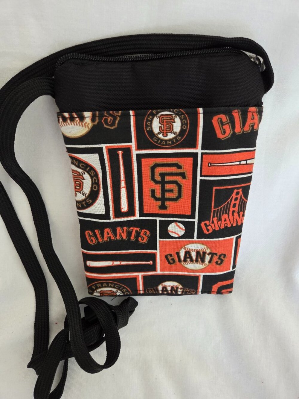 HANDMADE San Francisco Giants fabric crossbody wallet purse